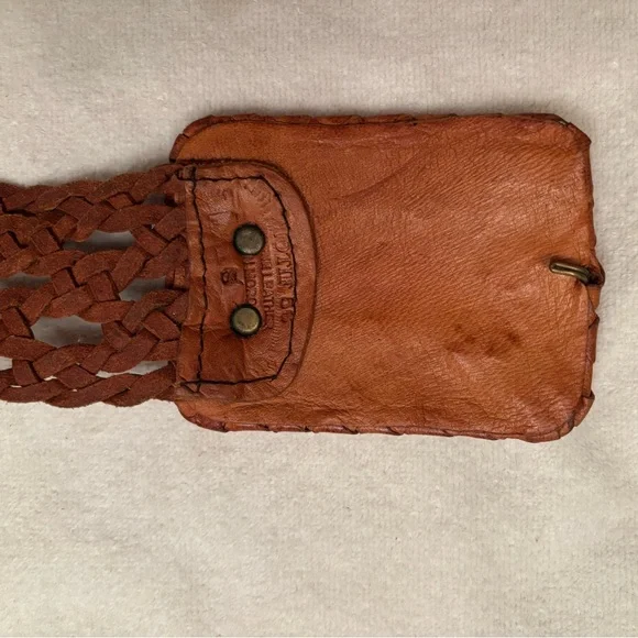 Motif 56 brown leather braided belt - Picture 4 of 5